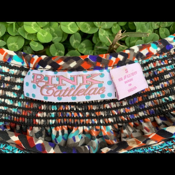 Boho Print Ethnic Styled 3/4 Sleeve Peasant Blouse - Picture 5 of 5